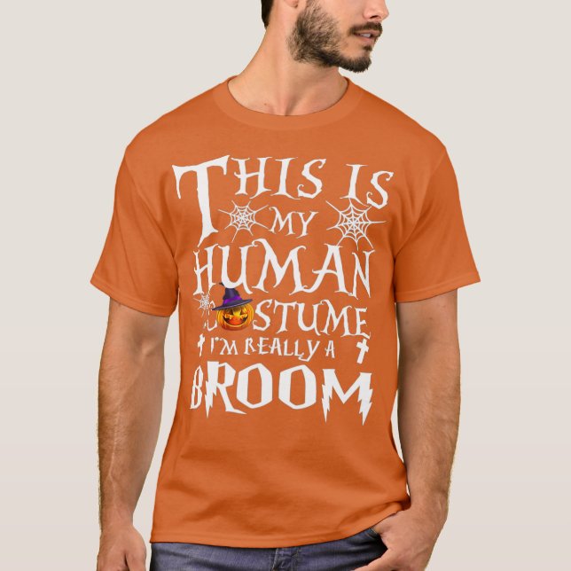 Camiseta Esta é a minha fantasia humana. Eu estou muito apa (Frente)