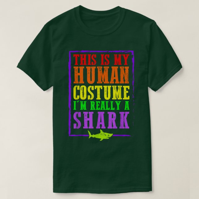 Camiseta Esta é a minha fantasia humana. Eu sou mesmo um ar (Frente do Design)