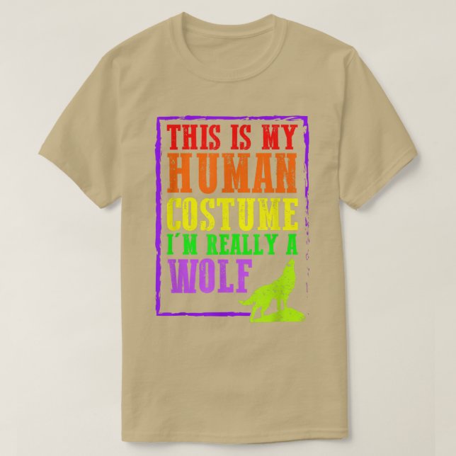 Camiseta Esta é a minha fantasia humana. Eu sou mesmo um fa (Frente do Design)