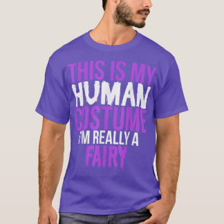 Camiseta Esta é a minha fantasia humana. Eu sou mesmo um Fa