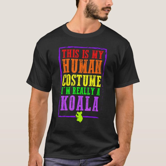 Camiseta Esta é a minha fantasia humana. Eu sou mesmo um Ha (Frente)