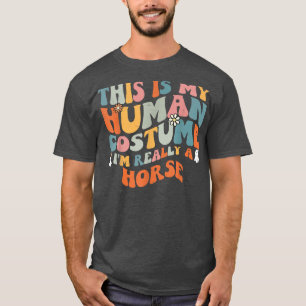 Camiseta Esta é a minha fantasia humana. Eu sou mesmo um re