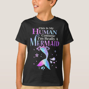 Camiseta Esta é a minha fantasia humana. Eu sou mesmo um sa