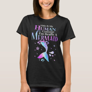 Camiseta Esta é a minha fantasia humana. Eu sou mesmo um sa