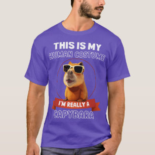 Camiseta Esta é a minha fantasia humana Eu sou mesmo uma Ca