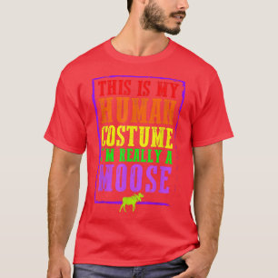 Camiseta Esta é a minha fantasia humana. Eu sou mesmo uma l
