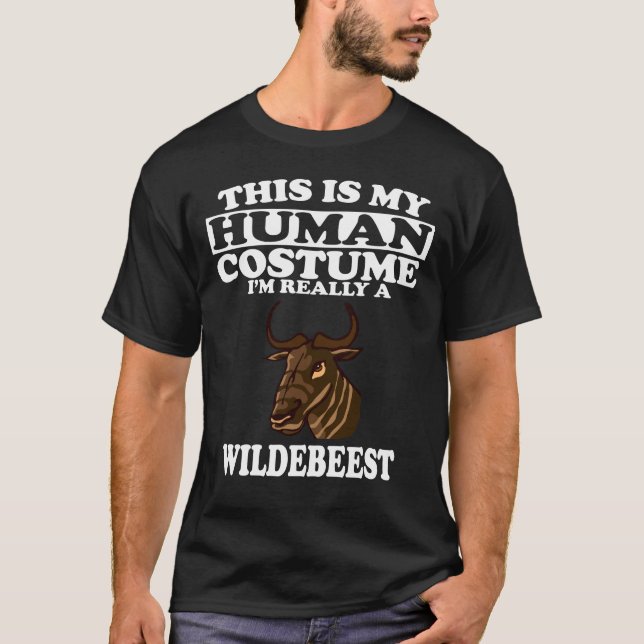 Camiseta Esta é a minha fantasia humana, eu sou realmente u (Frente)