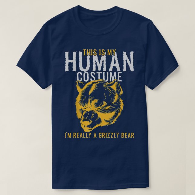 Camiseta Esta é a minha fantasia humana Eu sou realmente um (Frente do Design)