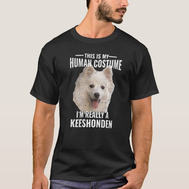 Camiseta Esta é a minha fantasia humana Eu sou realmente um (Frente)