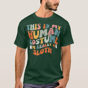 Camiseta Esta é a minha fantasia humana. Eu sou um retrato