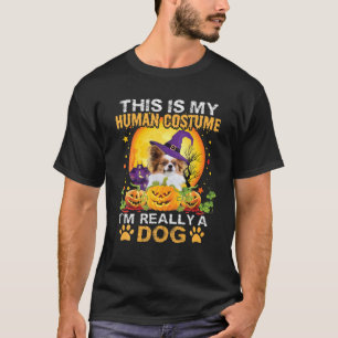Camiseta Esta é a minha fantasia humana. Sou mesmo um cach
