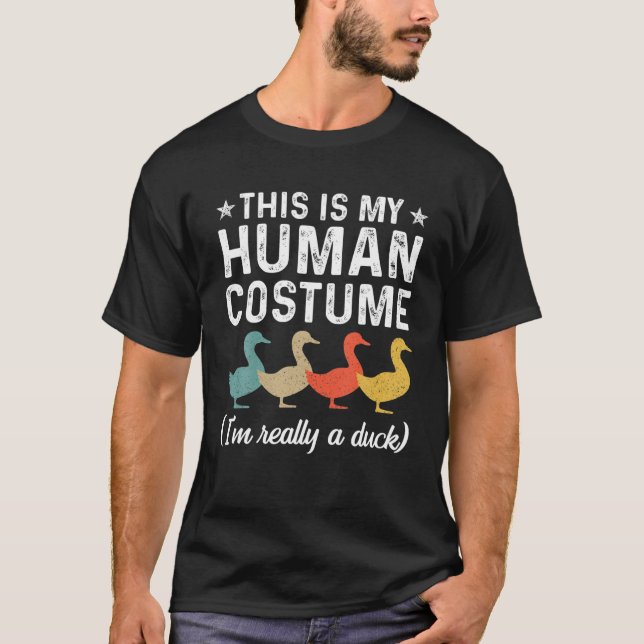 Camiseta Esta é a minha fantasia humana. Sou mesmo um caval (Frente)