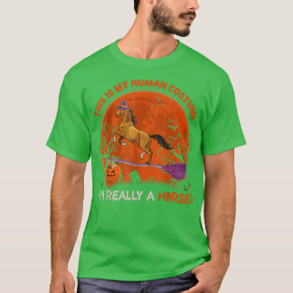 Camiseta Esta é a minha fantasia humana. Sou mesmo um caval