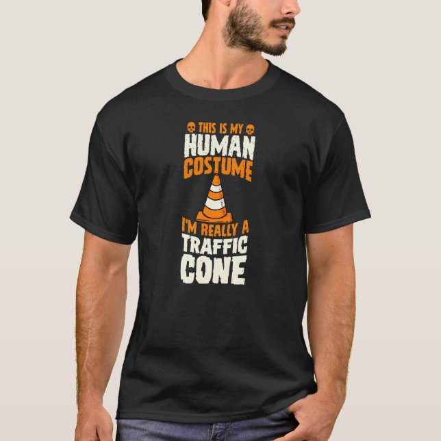 Camiseta Esta é a minha fantasia humana. Sou mesmo um Cone  (Frente)