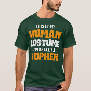Camiseta Esta é a minha fantasia humana. Sou mesmo um Gophe