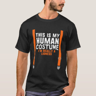 Camiseta Esta é a minha fantasia humana. Sou mesmo um Hall