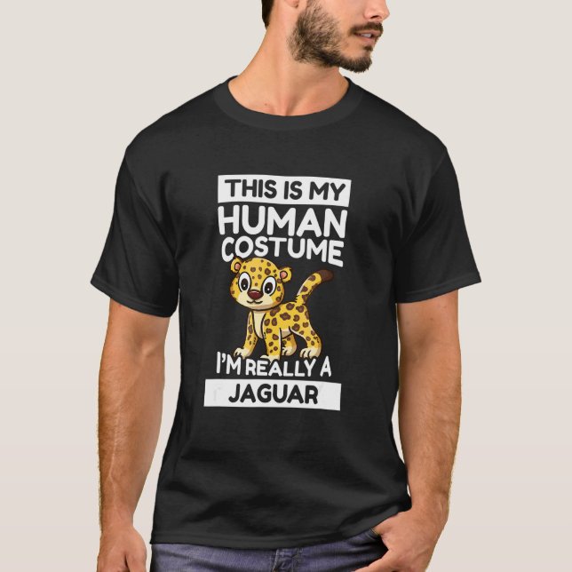 Camiseta Esta é a minha fantasia humana. Sou mesmo um Jagua (Frente)
