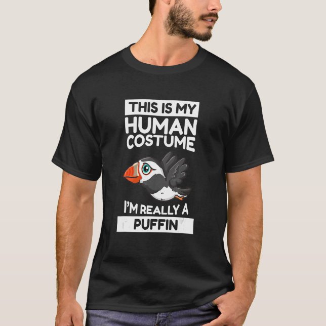 Camiseta Esta é a minha fantasia humana. Sou mesmo um Puffi (Frente)