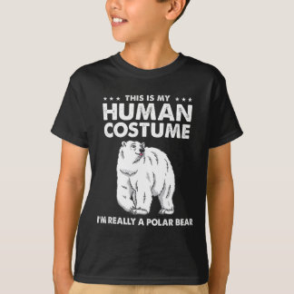 Camiseta Esta é a minha fantasia humana. Sou mesmo um Urso