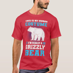 Camiseta Esta é a minha fantasia humana. Sou mesmo um urso 