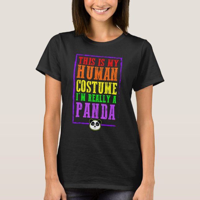 Camiseta Esta é a minha fantasia humana. Sou mesmo uma ando (Frente)