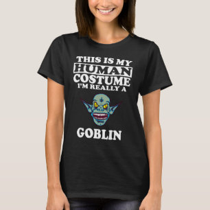 Camiseta Esta é a minha fantasia humana. Sou mesmo uma cam