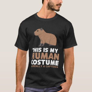 Camiseta Esta é a minha fantasia humana. Sou mesmo uma Capy