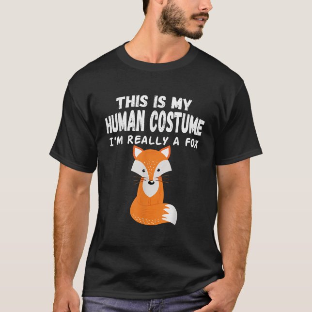 Camiseta Esta é a minha fantasia humana. Sou mesmo uma Rapo (Frente)