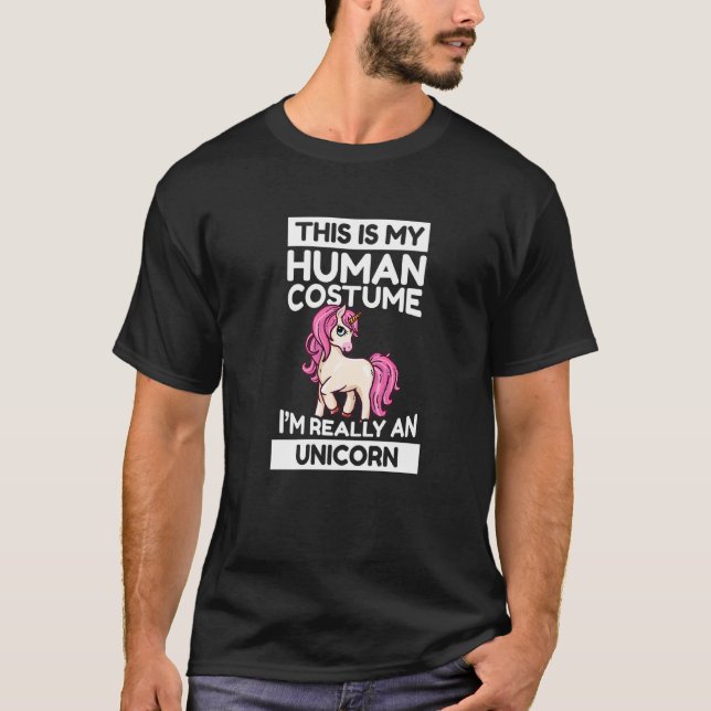 Camiseta Esta é a minha fantasia humana. Sou realmente um U (Frente)
