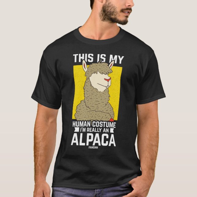 Camiseta Esta é a minha fantasia humana. Sou realmente uma  (Frente)