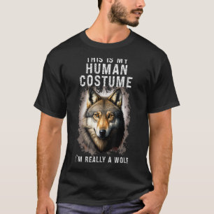 Camiseta Esta é a minha fantasia humana. Sou um amante de l