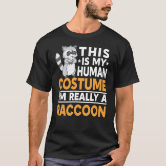 Camiseta Esta é a minha fantasia humana. Sou um guaxinim 2