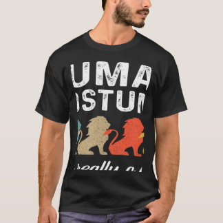 Camiseta Esta é a minha fantasia humana. Sou um Leão Retro 