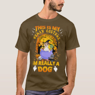 Camiseta Esta é a minha fantasia humana. Sou uma bruxa de c