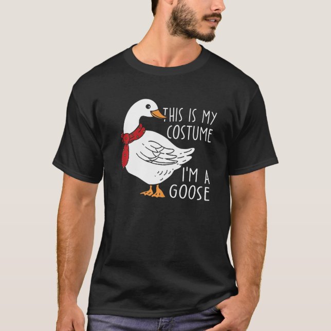 Camiseta Esta é a minha fantasia, sou um ganso - Vestes eng (Frente)