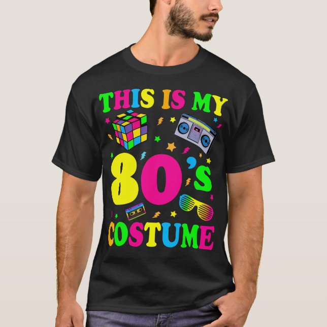 Camiseta Esta É A Minha Festa De Roupa De Costume Oitenta (Frente)