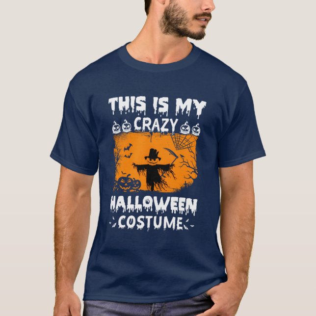 Camiseta Esta É A Minha Festa Louca De Festa De Halloween (Frente)