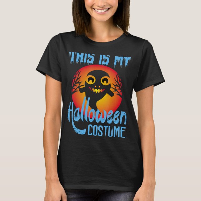 Camiseta Esta É A Minha Figurinha De Halloween 1 (Frente)