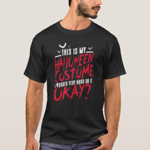 Camiseta Esta É A Minha Figurinha De Halloween Que Trabalhe