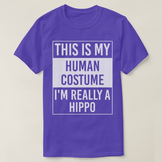 Camiseta Esta É A Minha Figurinha Humana Eu Realmente Hippo (Frente do Design)