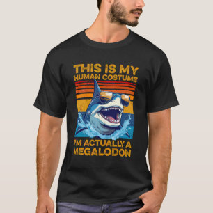 Camiseta Esta É A Minha Figurinha Humana Eu Sou Megalodon F