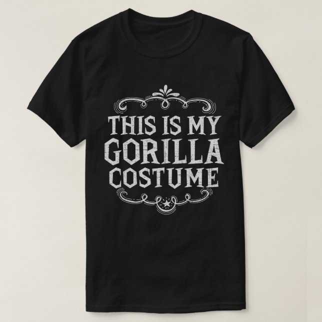 Camiseta Esta É A Minha Freguiça De Halloween De Gorilla En (Frente do Design)