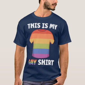 Camiseta Esta é a minha Gay LGBTQ Ally Rainbow Flag LGBTQ