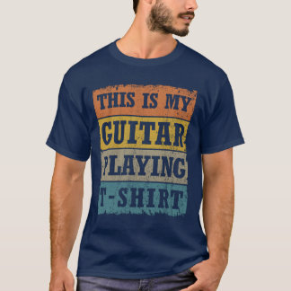 Camiseta Esta É A Minha Guitarra A Tocar A Música Retro