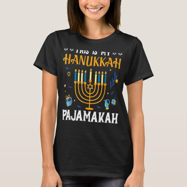 Camiseta Esta É A Minha Mulher De Hanukkah Pajamakah Hanukk (Frente)