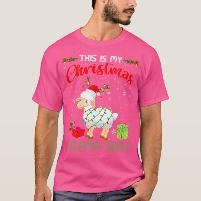 Camiseta Esta É A Minha Papai noel De Natal, Reindeer Shea. (Frente)
