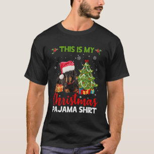 Camiseta Esta É A Minha Papai noel Pajama Dachshund Para O
