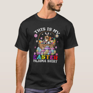 Camiseta Esta É A Minha Páscoa Pajama Beagle Dog Bunny Eggs