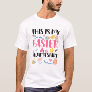 Camiseta Esta É A Minha Páscoa Pajama Bunny Easter Egg