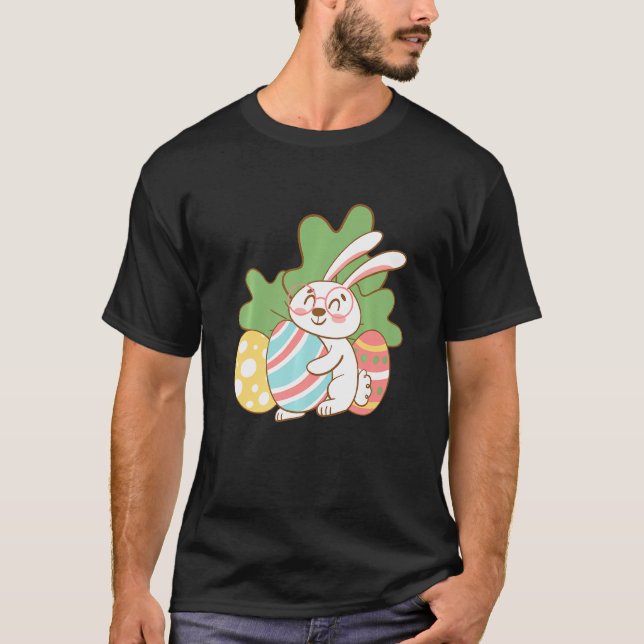 Camiseta Esta É A Minha Páscoa Pajama Feliz Festa De Coelhi (Frente)